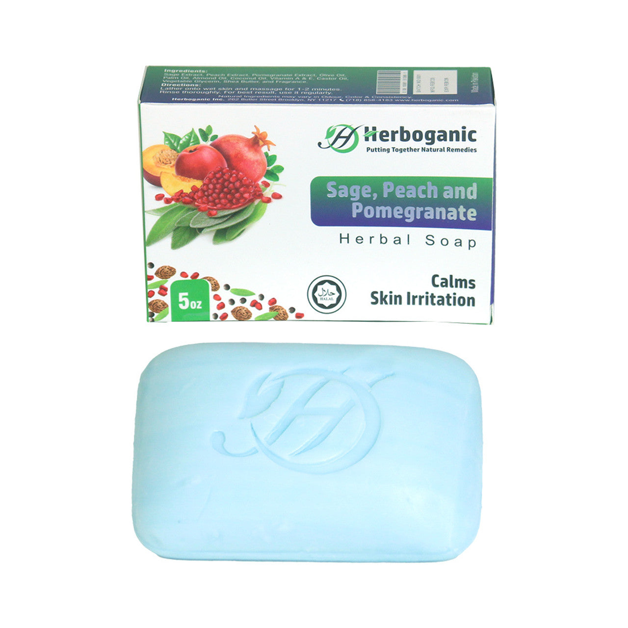Sage, Peach and Pomegranate Herbal Soap