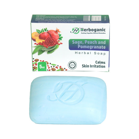 Sage, Peach and Pomegranate Herbal Soap